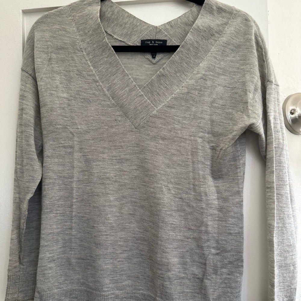 Rag’n’Bone light gray 100% cashmere sweater size XXS
